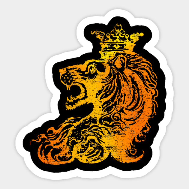 Lion King - Lion with Crown Sticker by ddtk